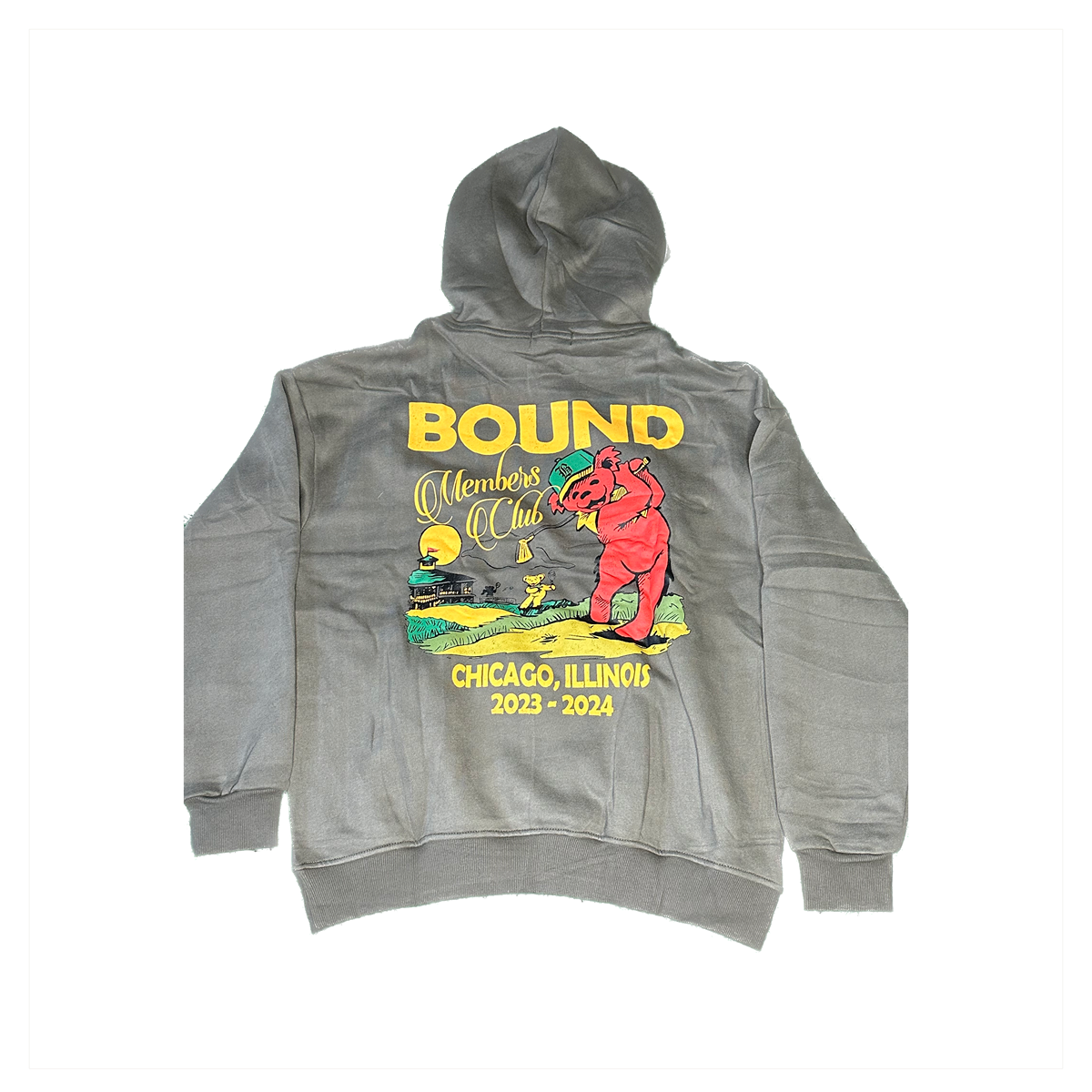 Bound Vintage Bear Hoodie Charcoal