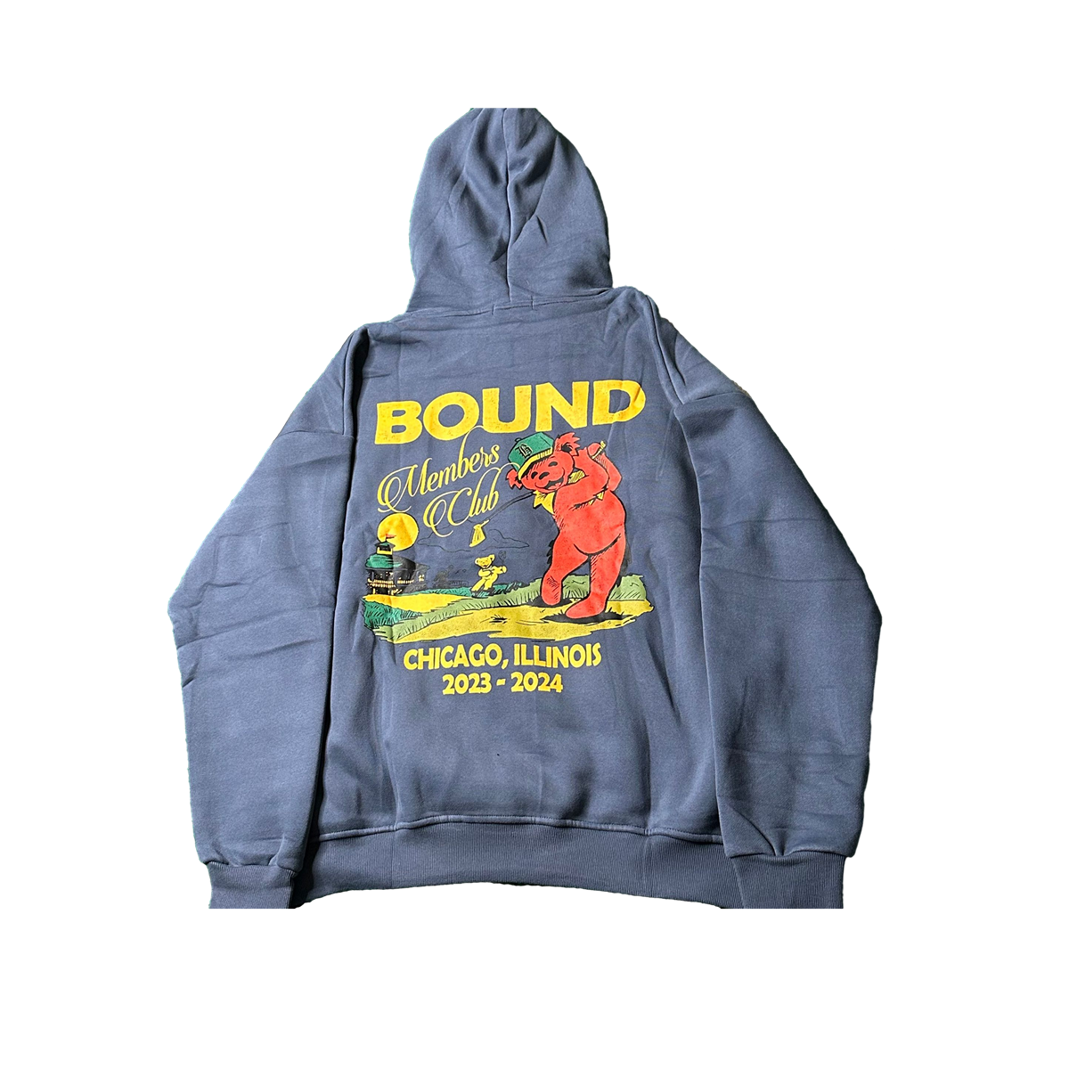 Bound Vintage Bear Hoodie Slate Blue