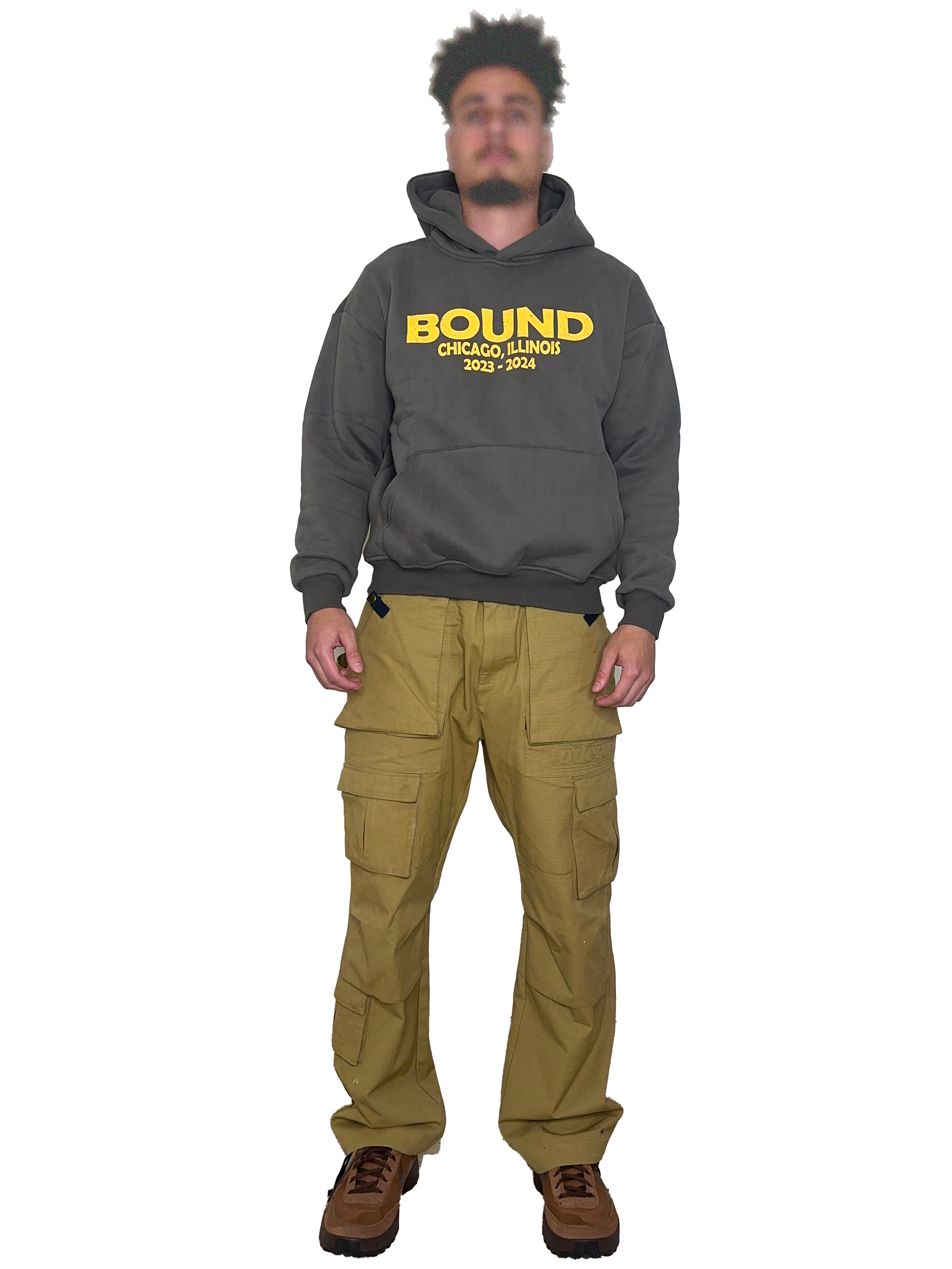 Bound Vintage Bear Hoodie Charcoal