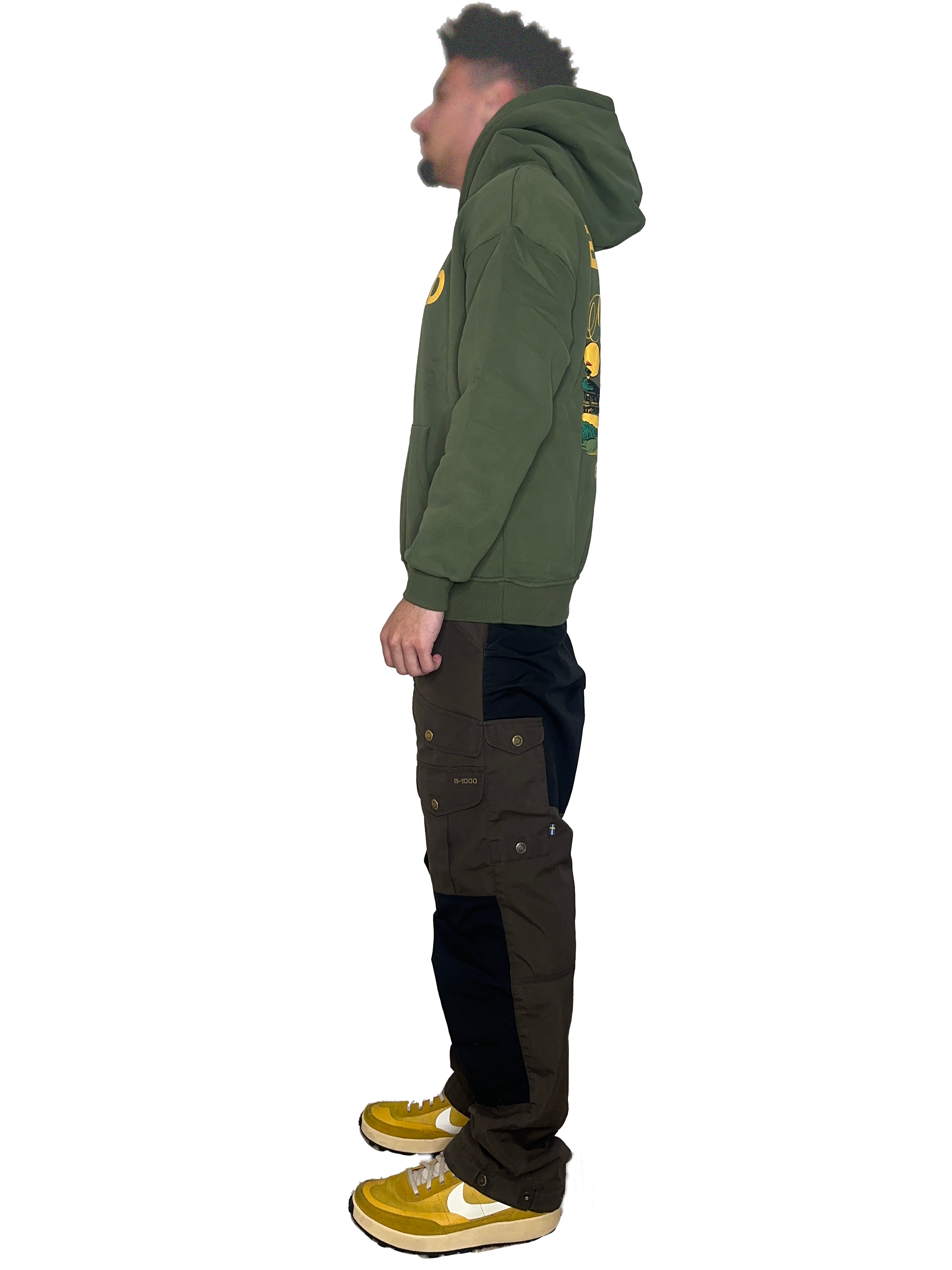 Bound Vintage Bear Hoodie Olive