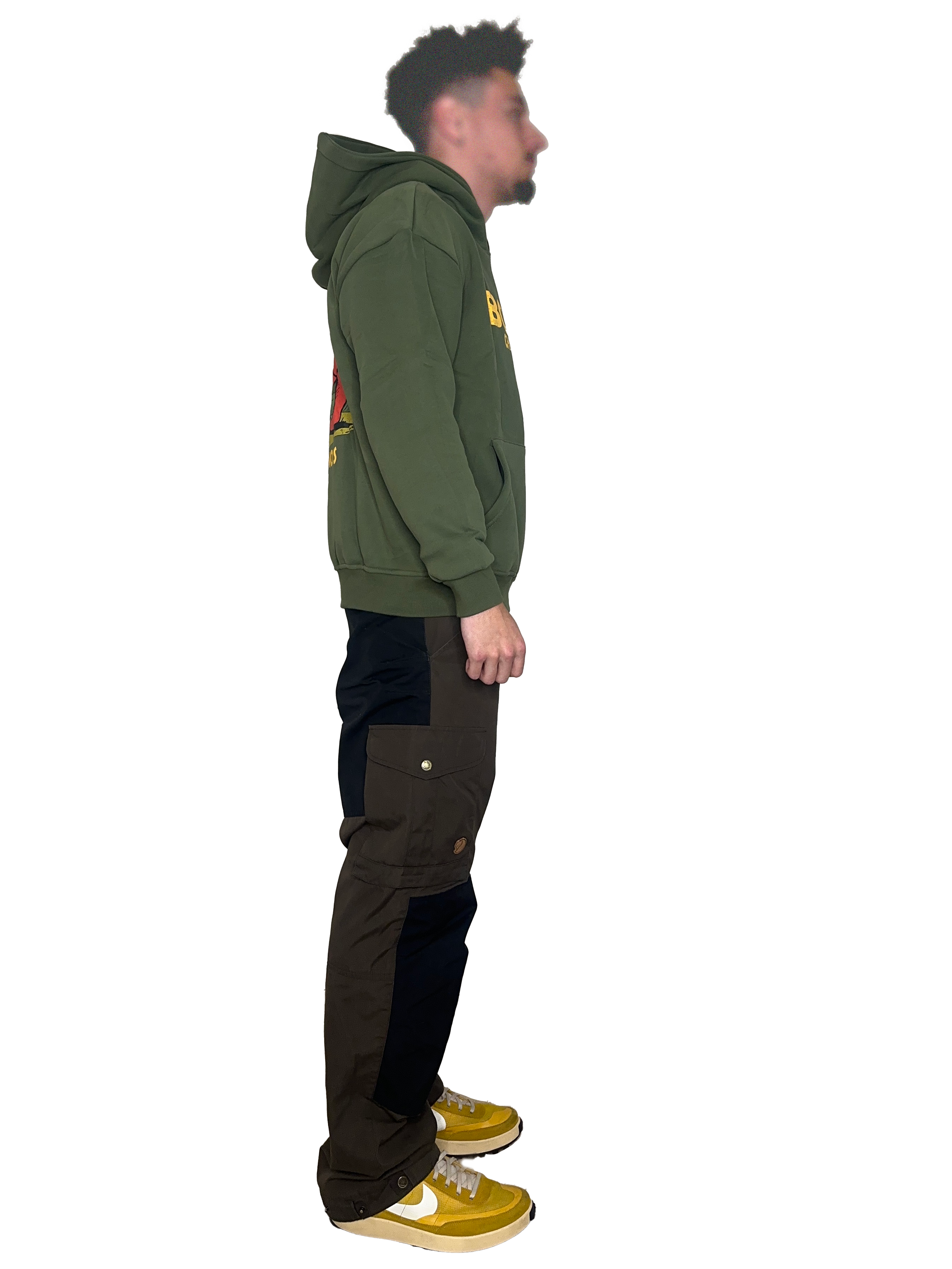Bound Vintage Bear Hoodie Olive