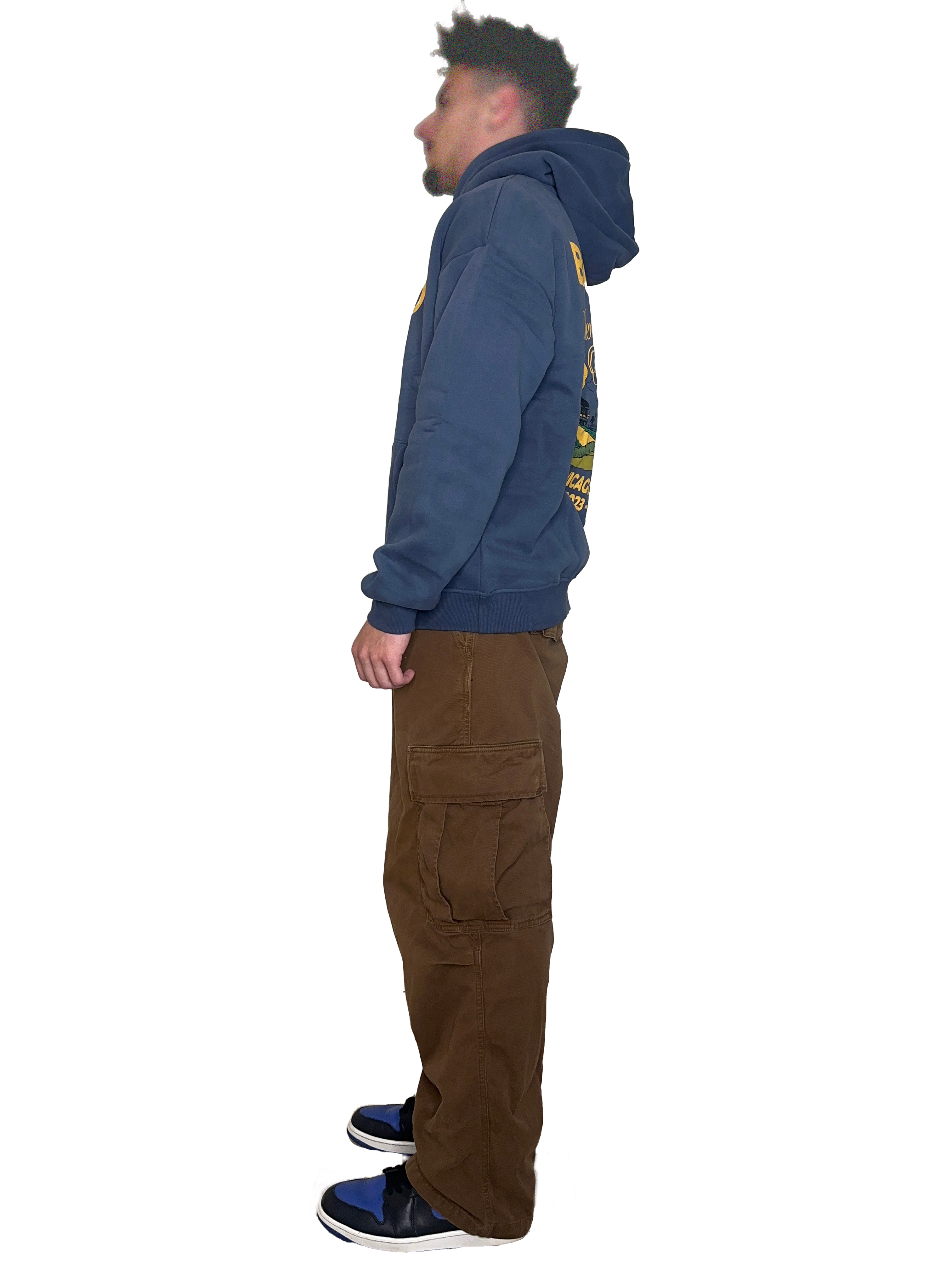 Bound Vintage Bear Hoodie Slate Blue