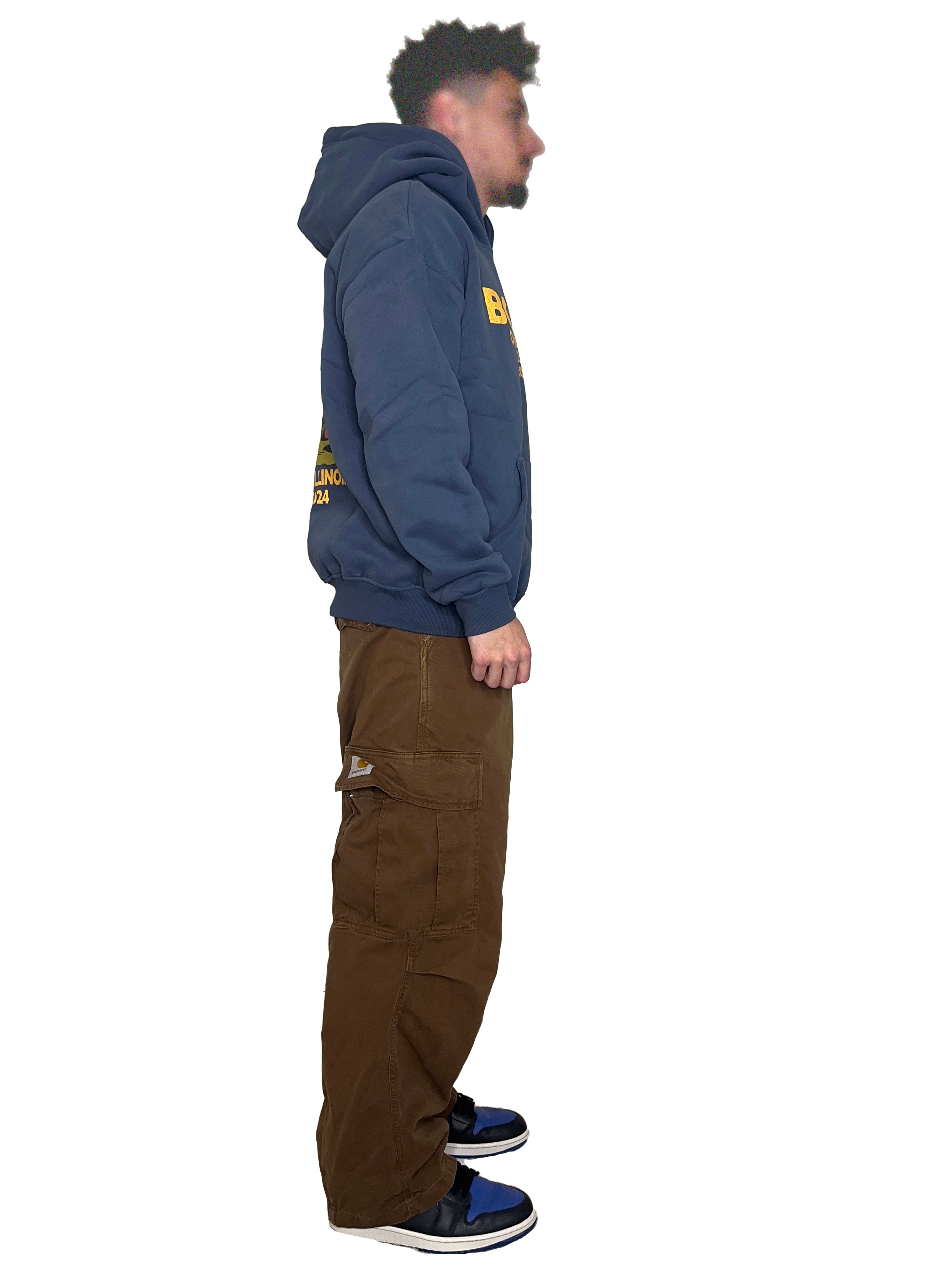 Bound Vintage Bear Hoodie Slate Blue