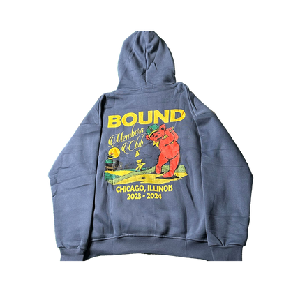Bound Vintage Bear Hoodie Slate Blue