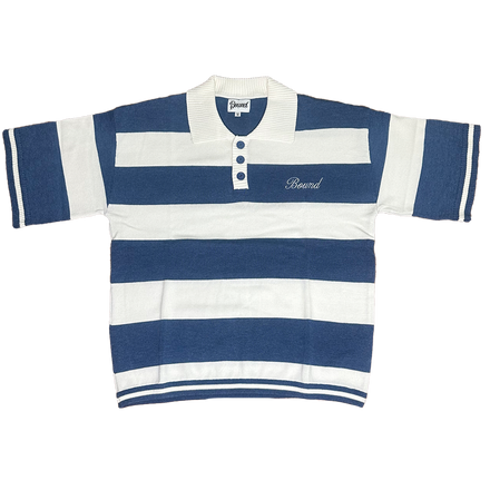 Bound Knitted Polo Blue Jay