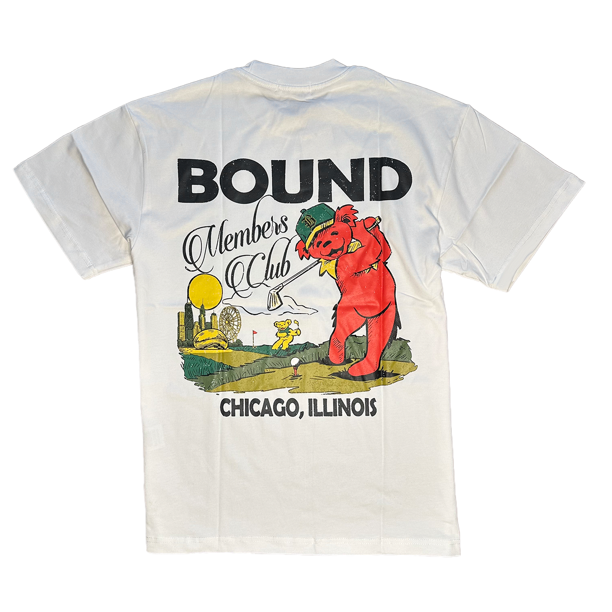 Bound Chicago Vintage Bear Tee White