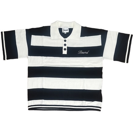 Bound Knitted Polo Black